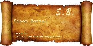 Sipos Bartal névjegykártya